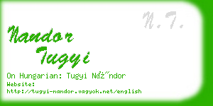 nandor tugyi business card